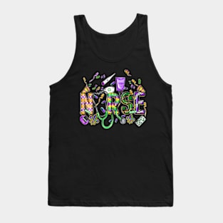 Mardi Gras Day Nurse New  Nursing Festival Party Tank Top